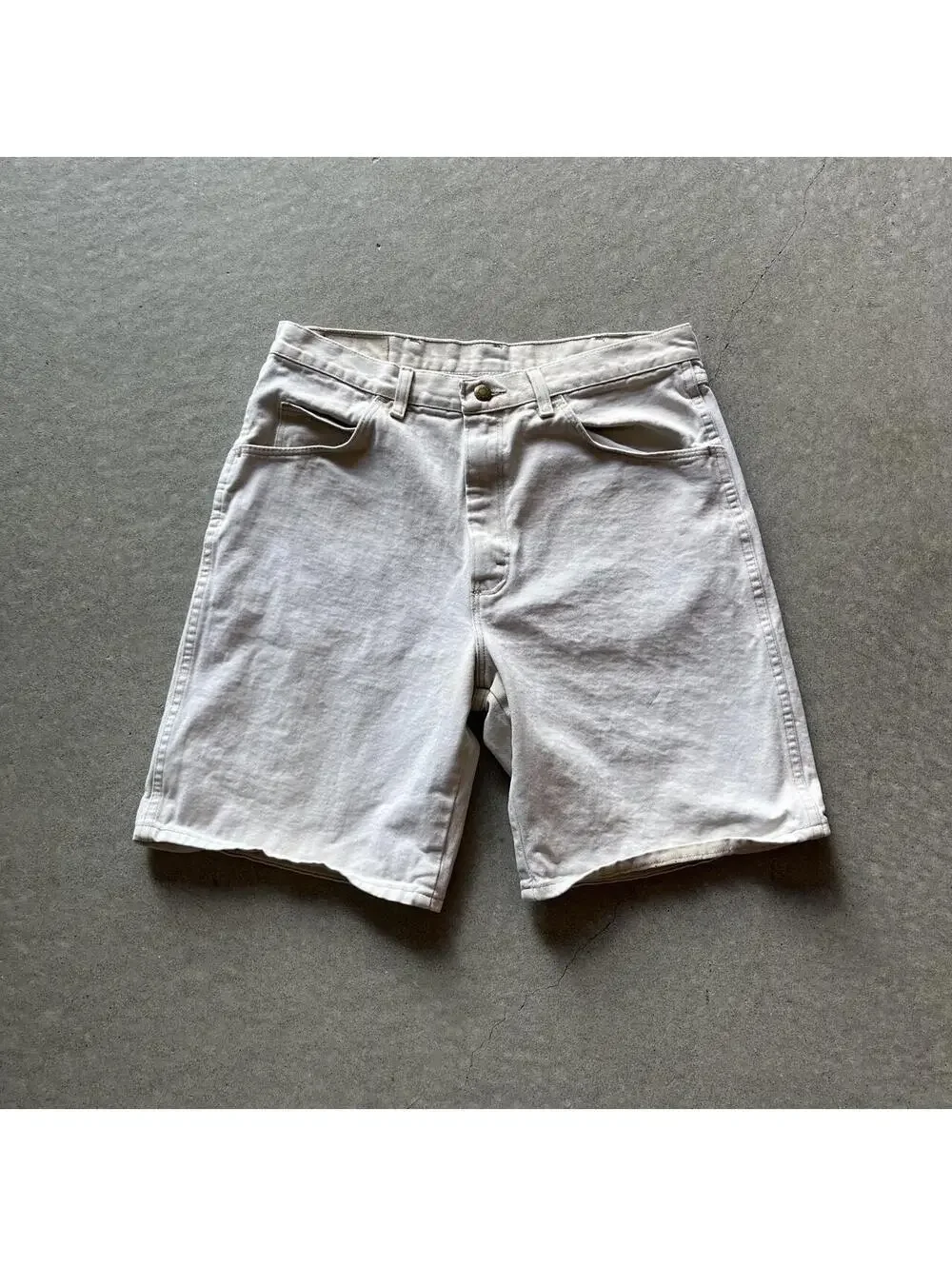 Vintage 90s Wrangler Rugged Wear White Denim Shorts